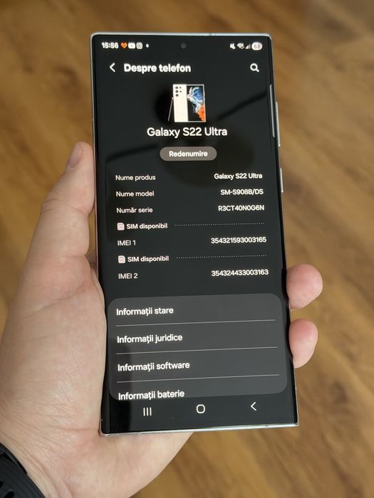 Samsung S22 Ultra 265 GB  culoare Alb