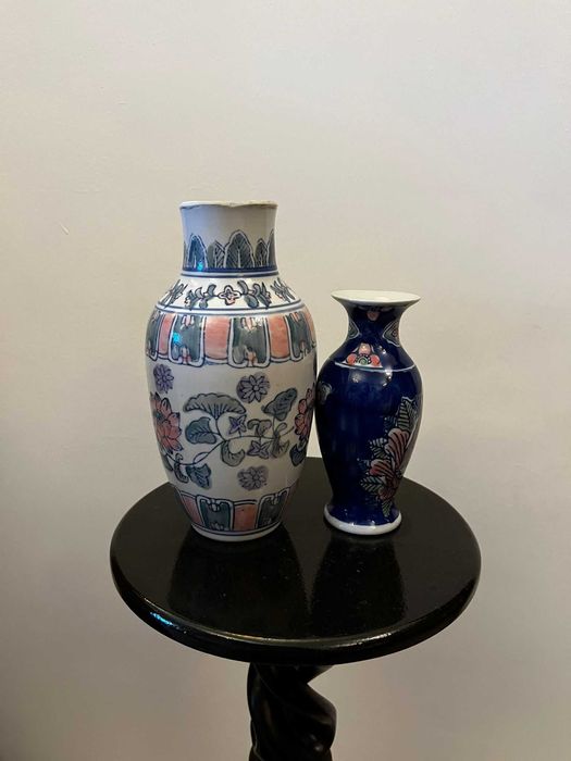 Set 2piese vechi portelan pictat manual china marcate deosebite ieftin