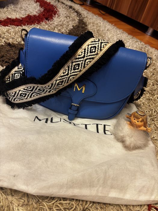 Geanta Musette, piele naturala