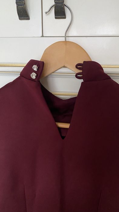 Бордовое платье вечернее