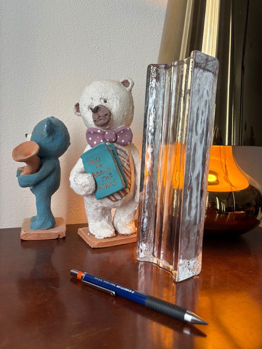 Suport pixuri/creioane Lindshammar ICEGLAS semnat Christen Sjögren