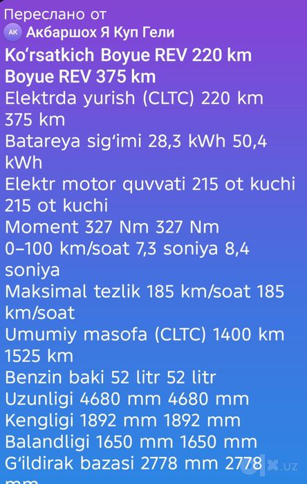 Электроавтомобиль GEELY Гибрид кроссовер фул позиция