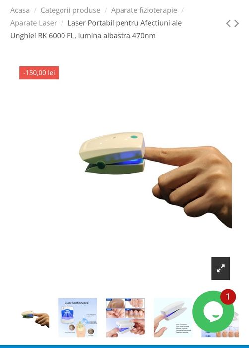 Aparat cu laser pentru afectiuni ale Unghiei RK6000FL, lumina albastră