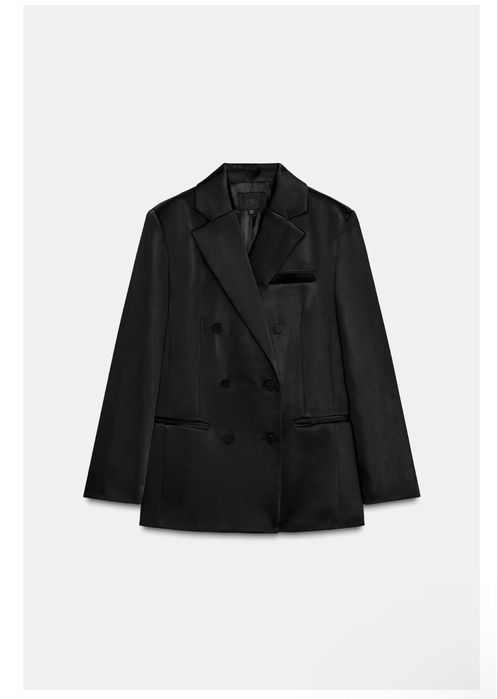 Zara женский пиджак атласный