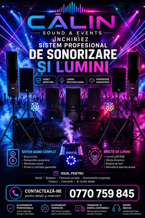 Sonorizare evenimente, set-up personalizat