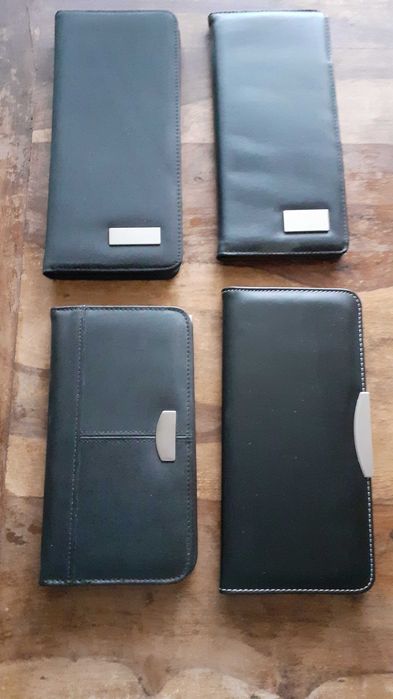 визитник за бюро черен с метална плочка за 160 визитки и други