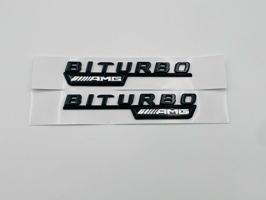 Embleme Compatibile Mercedes biturbo AMG negru