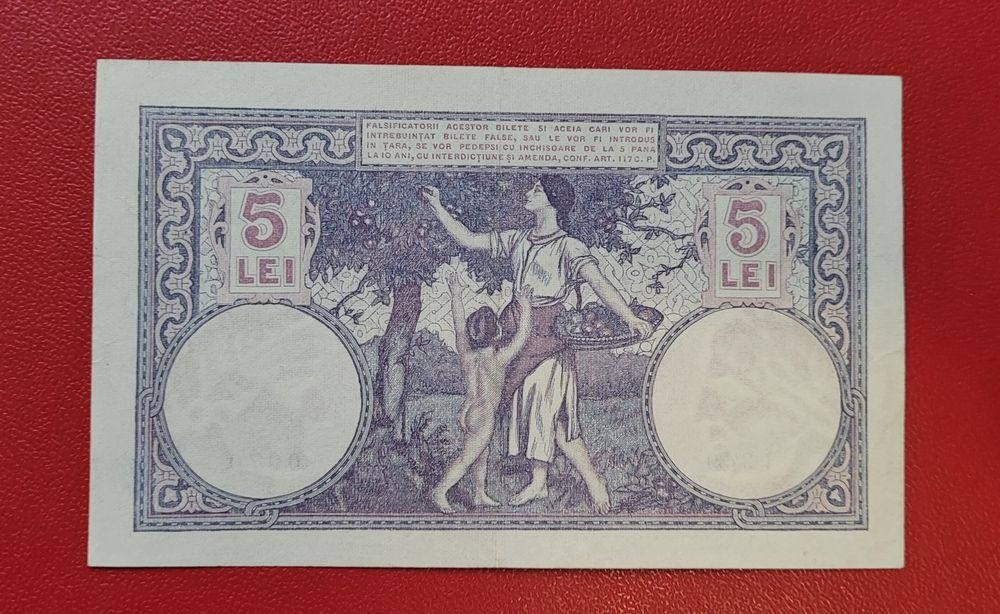 Bancnota 5 lei 1928 bani vechi monede