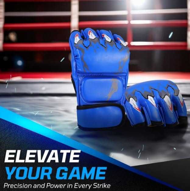 MMA ръкавици без пръсти Flexzion, боксови ръкавици MMA, кикбокс, карате, таекуондо, за възрастни