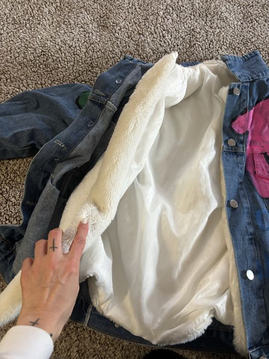 Дънково яке палто от две части