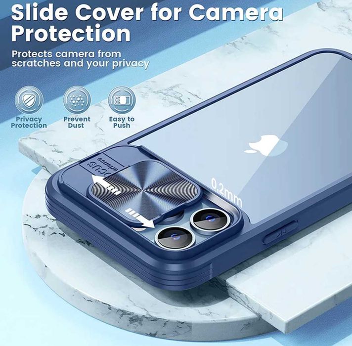 Husa Premium transparenta cu protectie metalica pt. iPhone 14 / 14 Pro