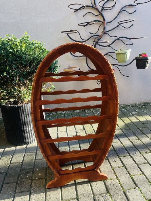 Suport sticle vin forma butoi nou lemn 18-20 sticle