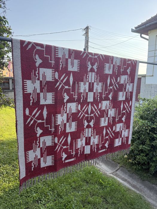 Covor/Macat Tradițional din  iută, 305 x 190 cm