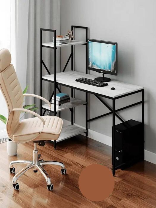 Стол с полками , металл ножки