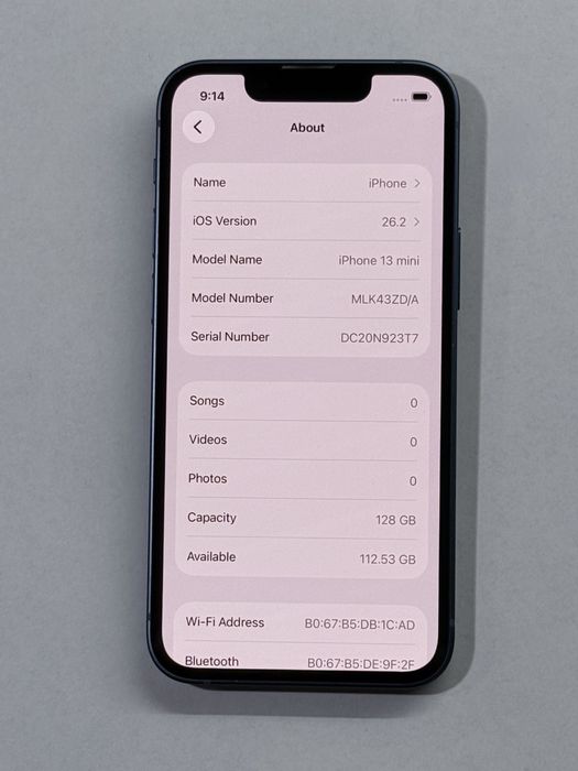 iPhone 13 mini Blue 95% battery