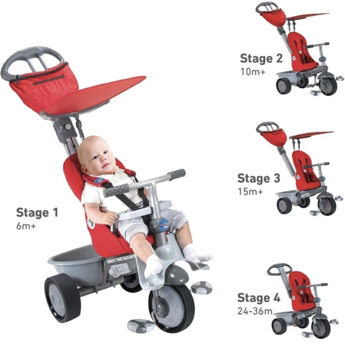 Детский велосипед коляска Smart Trike Recliner