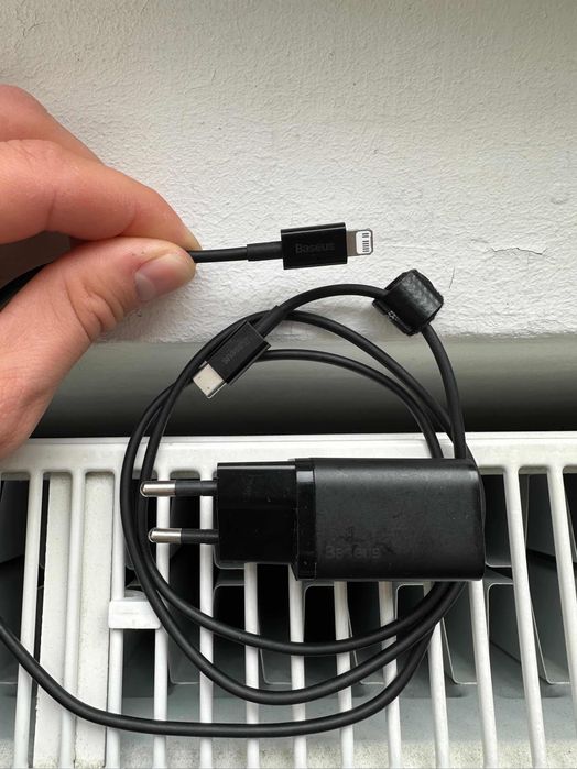 Încărcător complet ORIGINAL APPLE Iphone, 11 12 13 14 pro max, cu încărcare rapidă adaptor 20W+cablu mufă USB-C la Lightning OFERTĂ