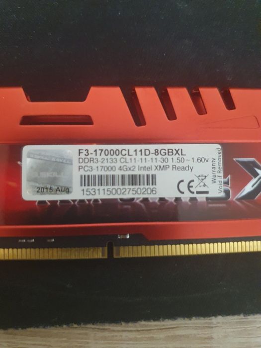 Memorie Ram 8gb Gskill ripjaws ddr3 2133hmz