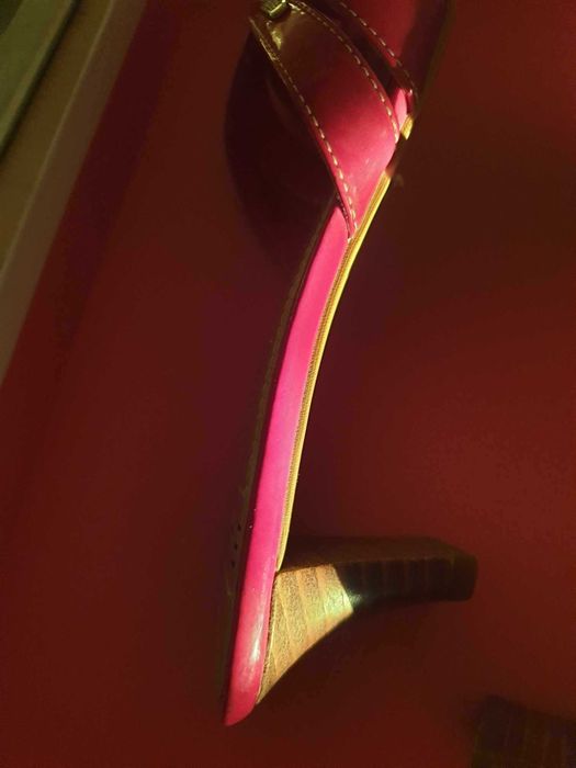 Papuci ESPRIT 36-37 noi, lac rosu