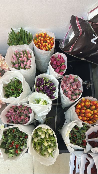 Тюльпаны свежие, можем собрать букет