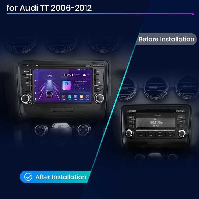 Navigatie Android Dedicata Audi TT (2006-2014), 7Inch, BT, Carplay