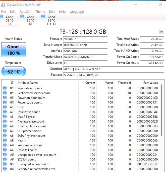 SSD kingspect 128gb windows 11 pro 180.000