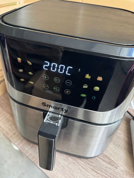 Friteuza fara ulei Smarty Airfryer 9L, 1800W, display digital, 12 programe