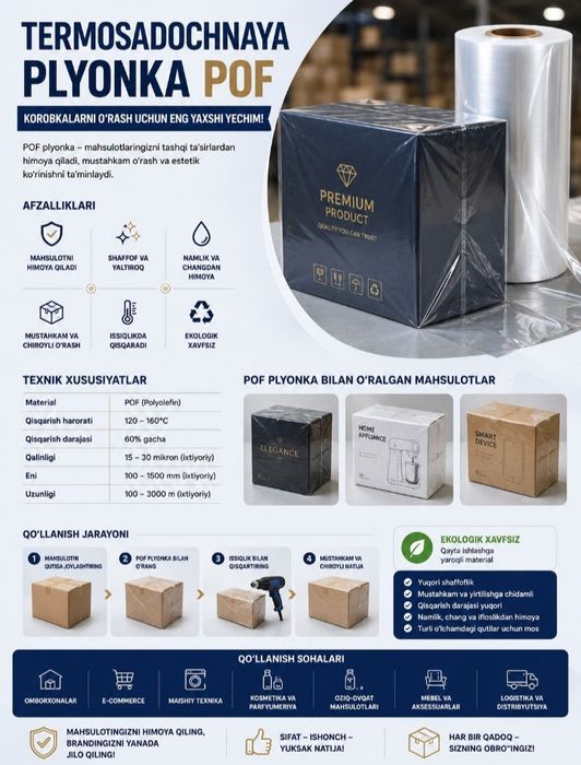 termousadochnaya paket POFF termousadka plyonka термоусадочная пленка