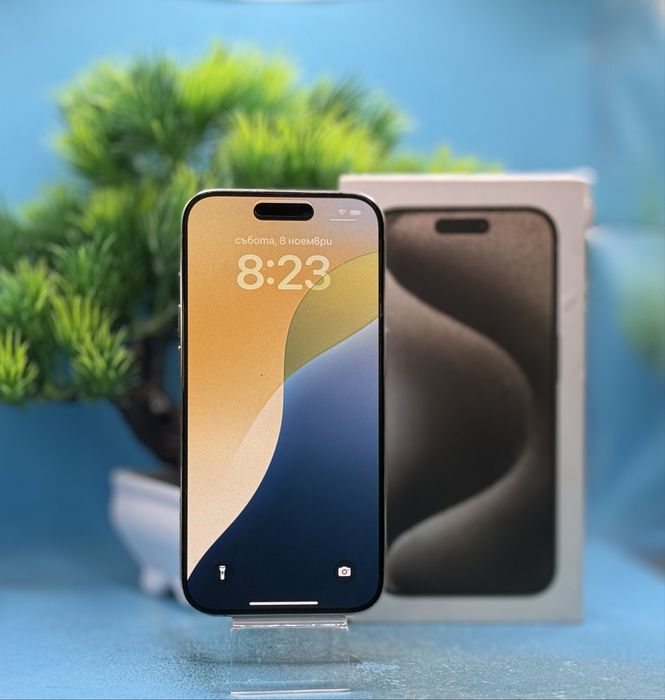 ПЕРФЕКТЕН!!! Apple iPhone 15 Pro, 128GB, 5G, Natural Titanium