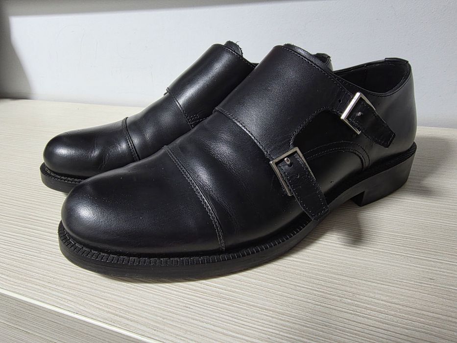 Pantofi piele barbati, monk, ZARA