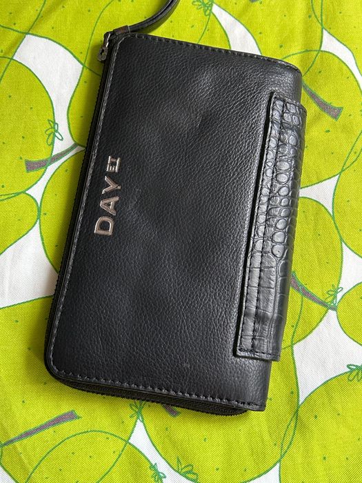 Черен широк правоъгълен портфейл Day Malene Birger