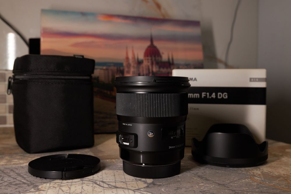 Obiectiv Sigma 24mm f/1.4 Canon EF stare impecabila