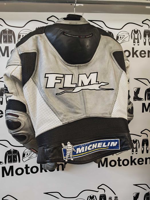 Costum moto piele FLM cu cocoasa marime 52