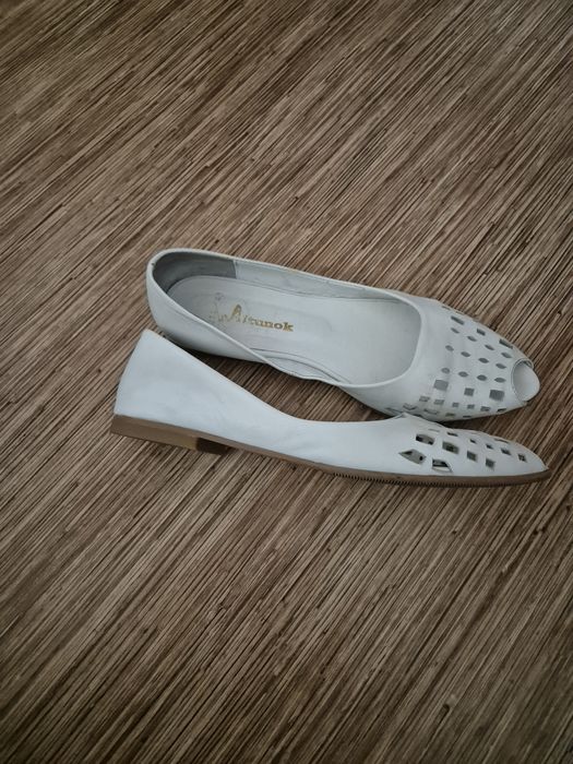 Балетки белые Турция
