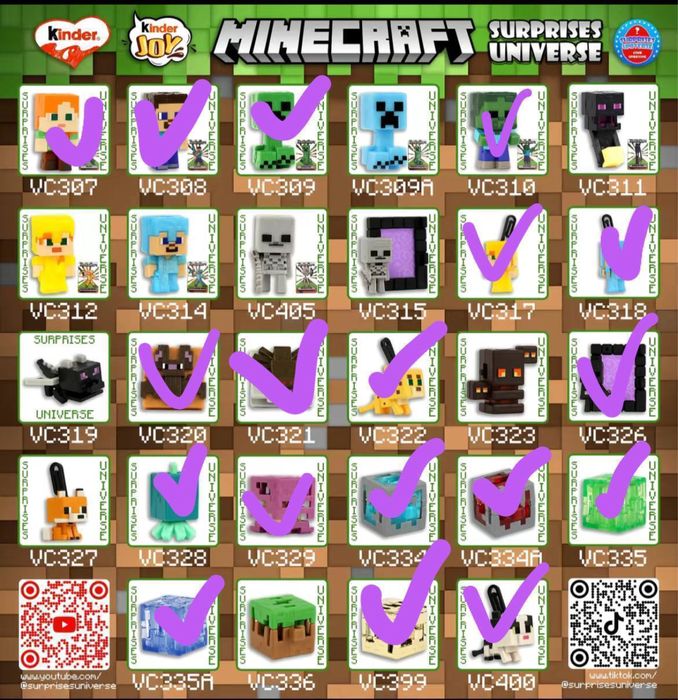фигурка майнкрафт киндер джой майнкрафт kinder joy minecraft