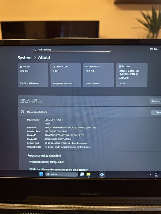 Laptop Asus Rog Strix G531