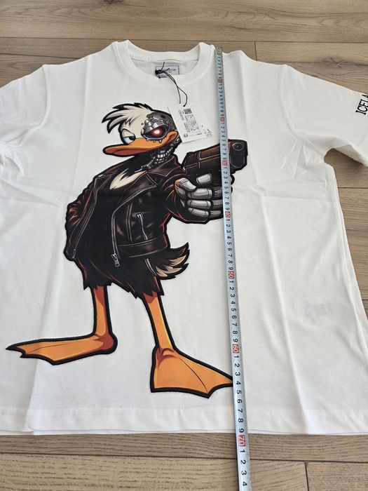 Tricou alb Iceladon cu Donald Duck terminator