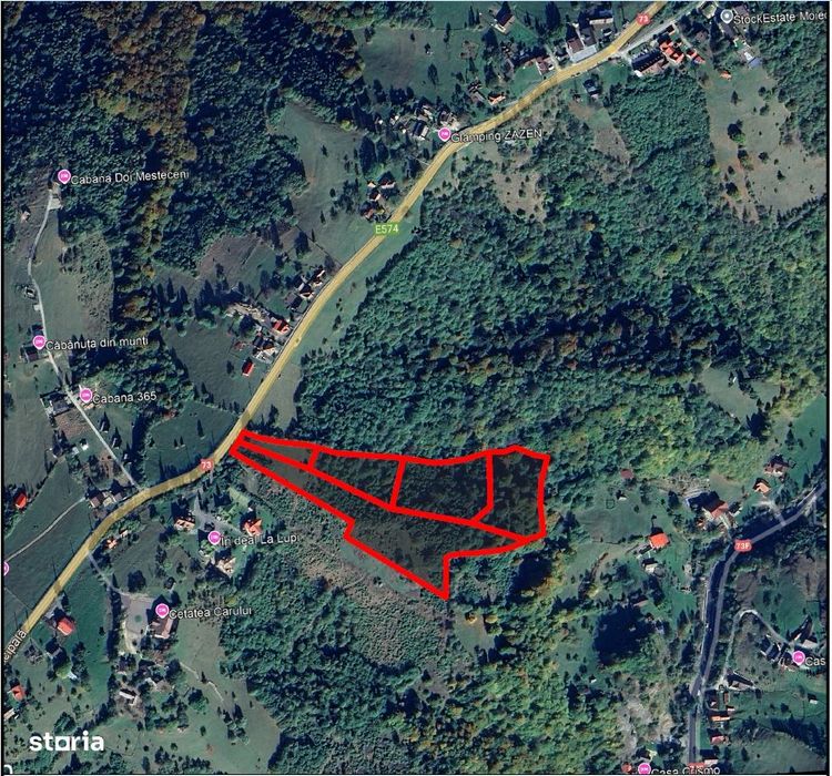 Teren 3 ha Moieciu de Jos | Drumul Carului I Panoramă | Utilitati