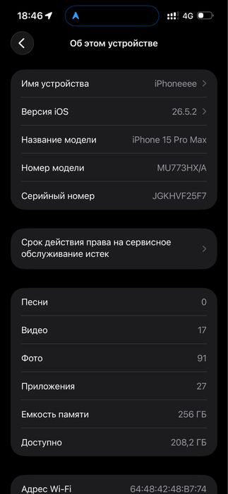 Айфон 15 про макс 88% без ремонт