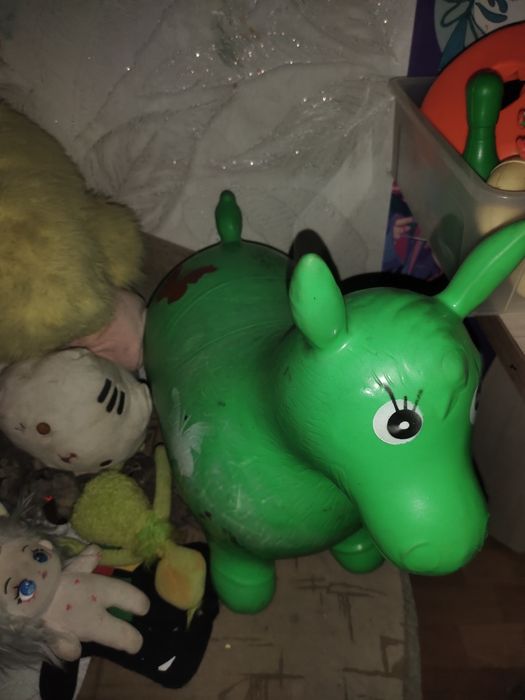 Прыгучий ослик резиновый