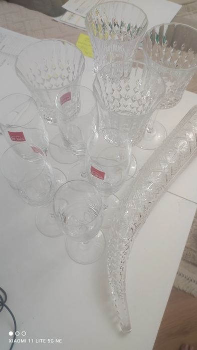 Продам фужеры, хрустальный рог