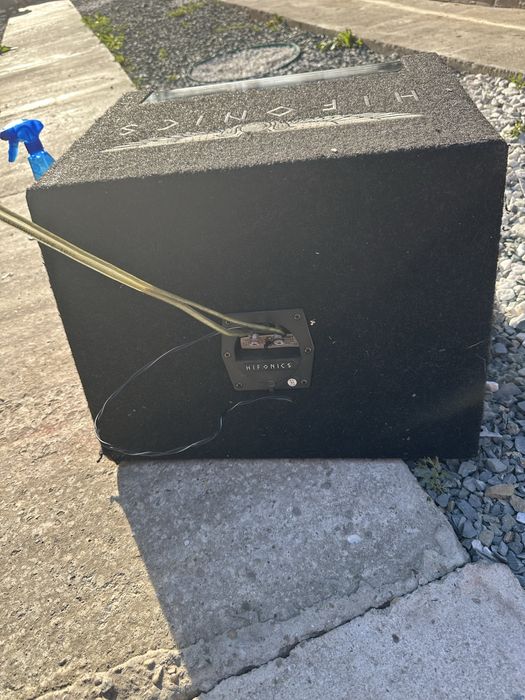 Subwoofer auto Hifonics + amplificator Magnat – sistem complet bass puternic