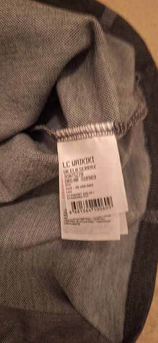 Нова сива рокля до коляното, зимна,  S/M, бяло каре