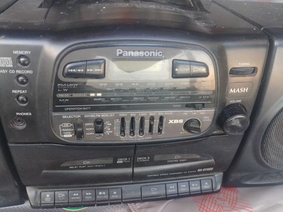 Ретро радиокасетофон с CD Panasonic RX-DT600 (MASH / XBS) – работещ