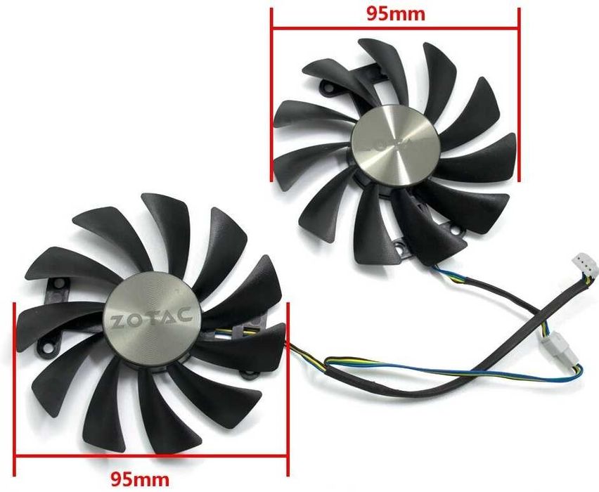 Вентилатор за видео карта ZOTAC GTX 1070 1080 AMP GAA8S2U 95mm