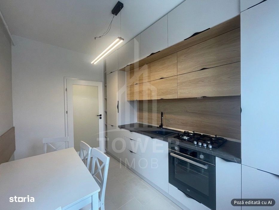 Apartament 2 camere decomandat,et 1-55mp,mobilat,6mp balcon,zona Brana