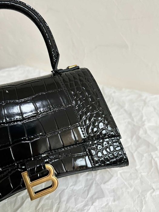 Geanta Balenciaga Hourglass, crocodile, 23x10x24cm, Premium