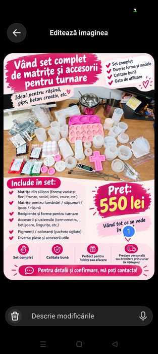 Vând set complet de matrițe