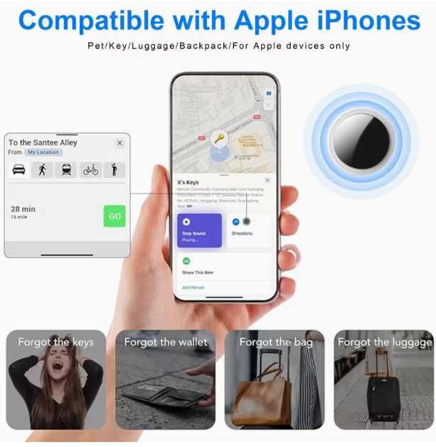 Tag Tracker pentru Iphone - compatibil cu Apple AirTag
