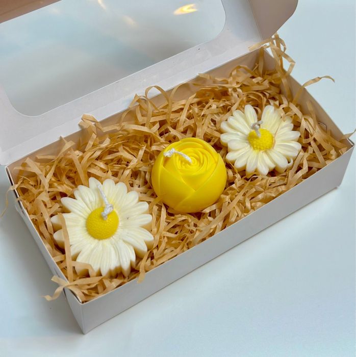 Cutie cadou trei lumanari